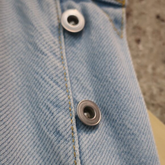 Women Rag & Bone Logan Low Rise Light Blue Wide-Leg Button-Fly Denim Jeans 27 - Picture 6 of 14